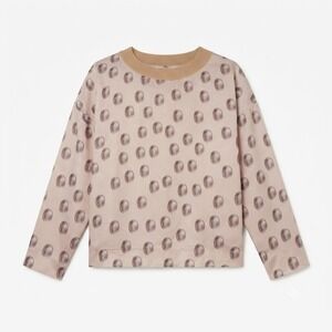 Bitte Kai Rand Danish Designer Silk Wool Cashmere Print Top Size M
